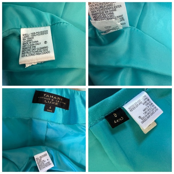 Tahari ASL LUXE Tiffany Blue Ruffle Jacket Skirt Evening Formal Suit Two Piece 6 - Picture 14 of 16